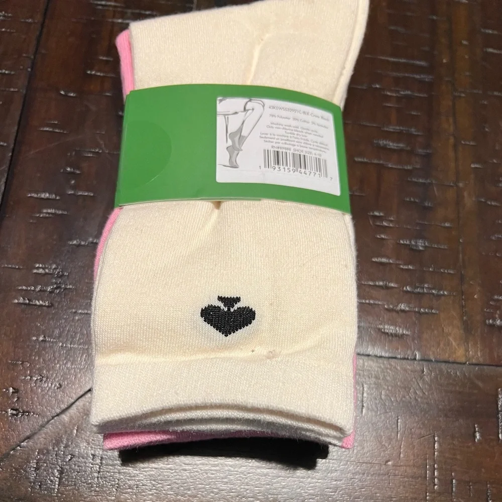Kate Spade New York Women’s Polka Dot Spade 3 Pair Crew Socks